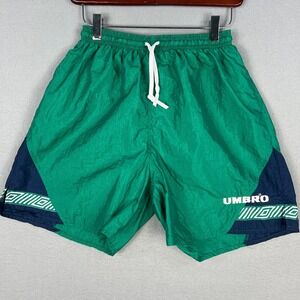 Umbro Green and Navy Athletic Shorts